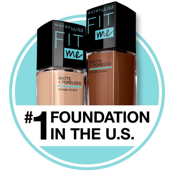 Maybelline Fit Me Matte + Poreless Liquid Foundation Makeup, Deep Golden, 1 oz - Picture 3 of 3